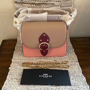 Coach Beat Handbag NWT Candy Pink Gray
